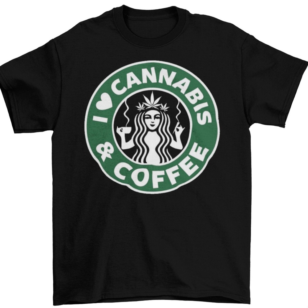 I <3 Cannabis and Coffee T-Shirt Unisex